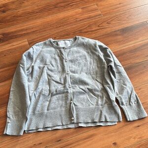 Zara Girls Gray Button-Up Cardigan